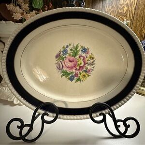 Ambassador Ware Somo Pottery Gilded Serving Vintage Plate